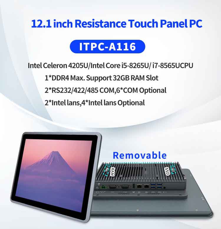 12.1-inch Resistive Touch Panel PC